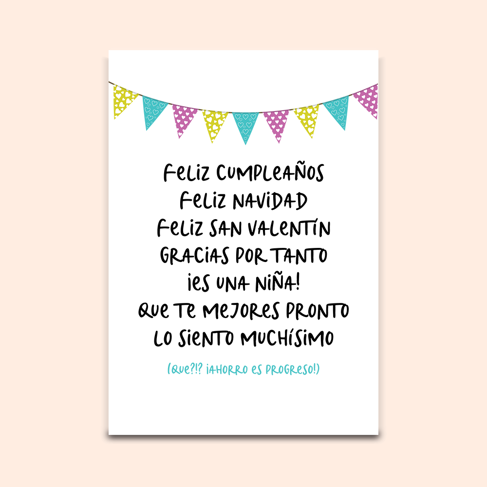 Postal Cumpleañera - Todo en uno