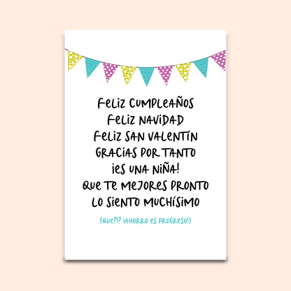 Postal Cumpleañera - Todo en uno