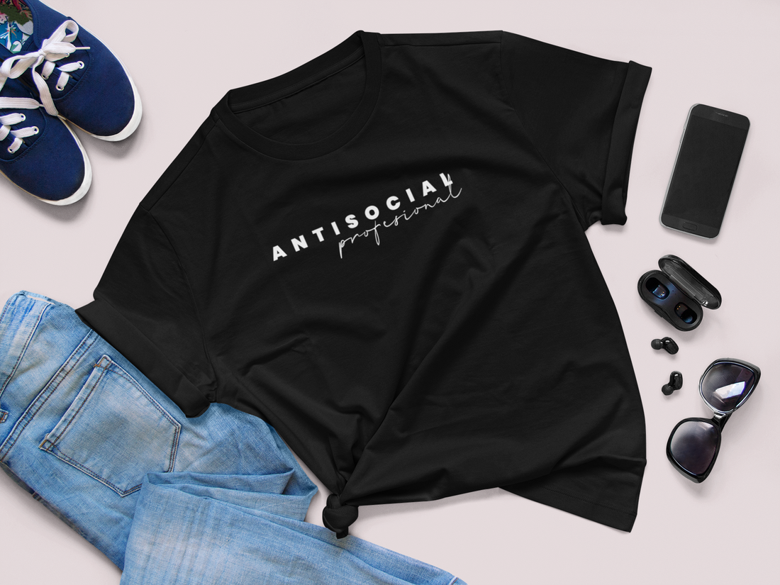 Polo Mujer "Antisocial Profesional"