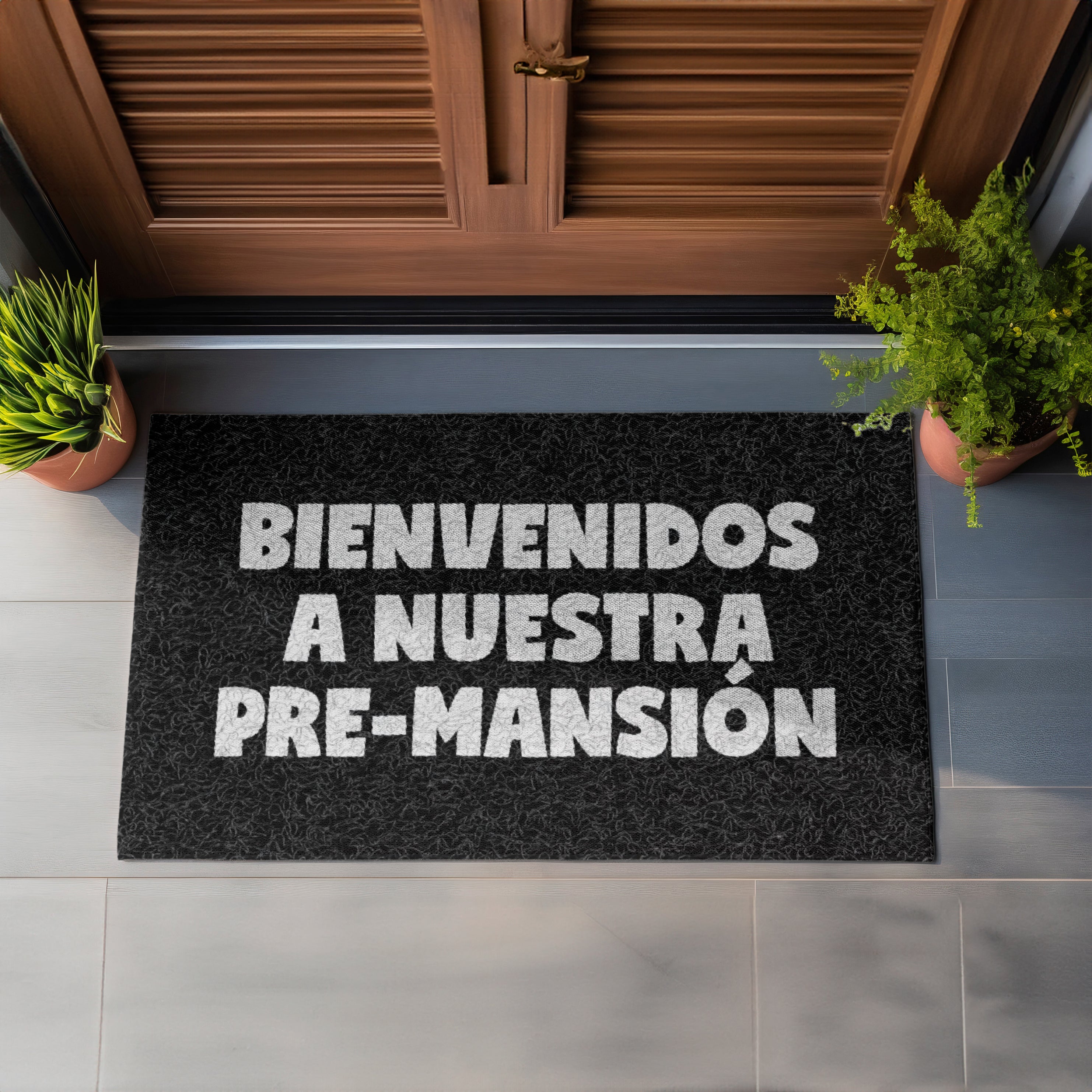 Felpudo Bienvenidos a nuestra pre-mansión