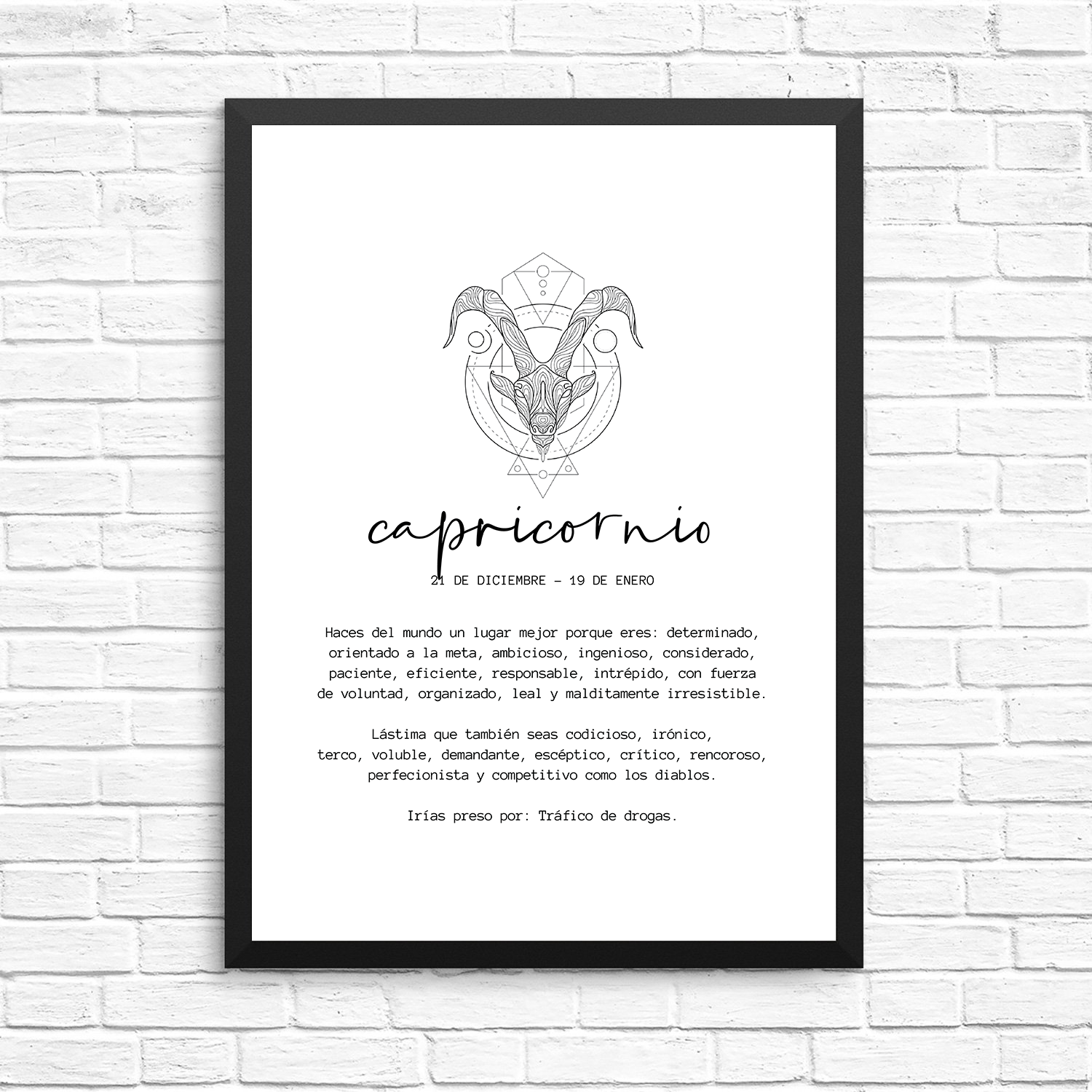 Cuadro Capricornio Hombre