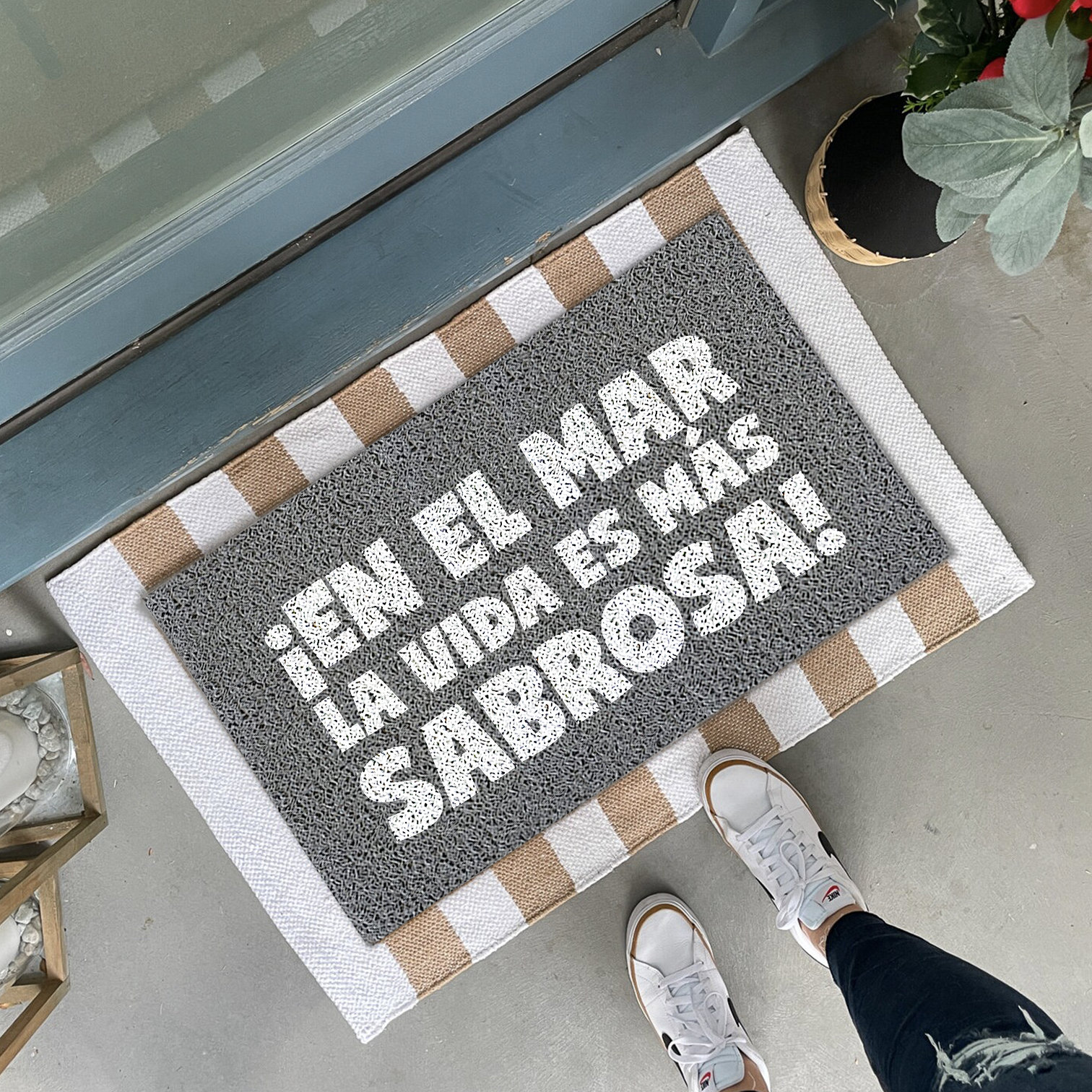 Felpudo Verano ¡En el mar, la vida es más sabrosa!
