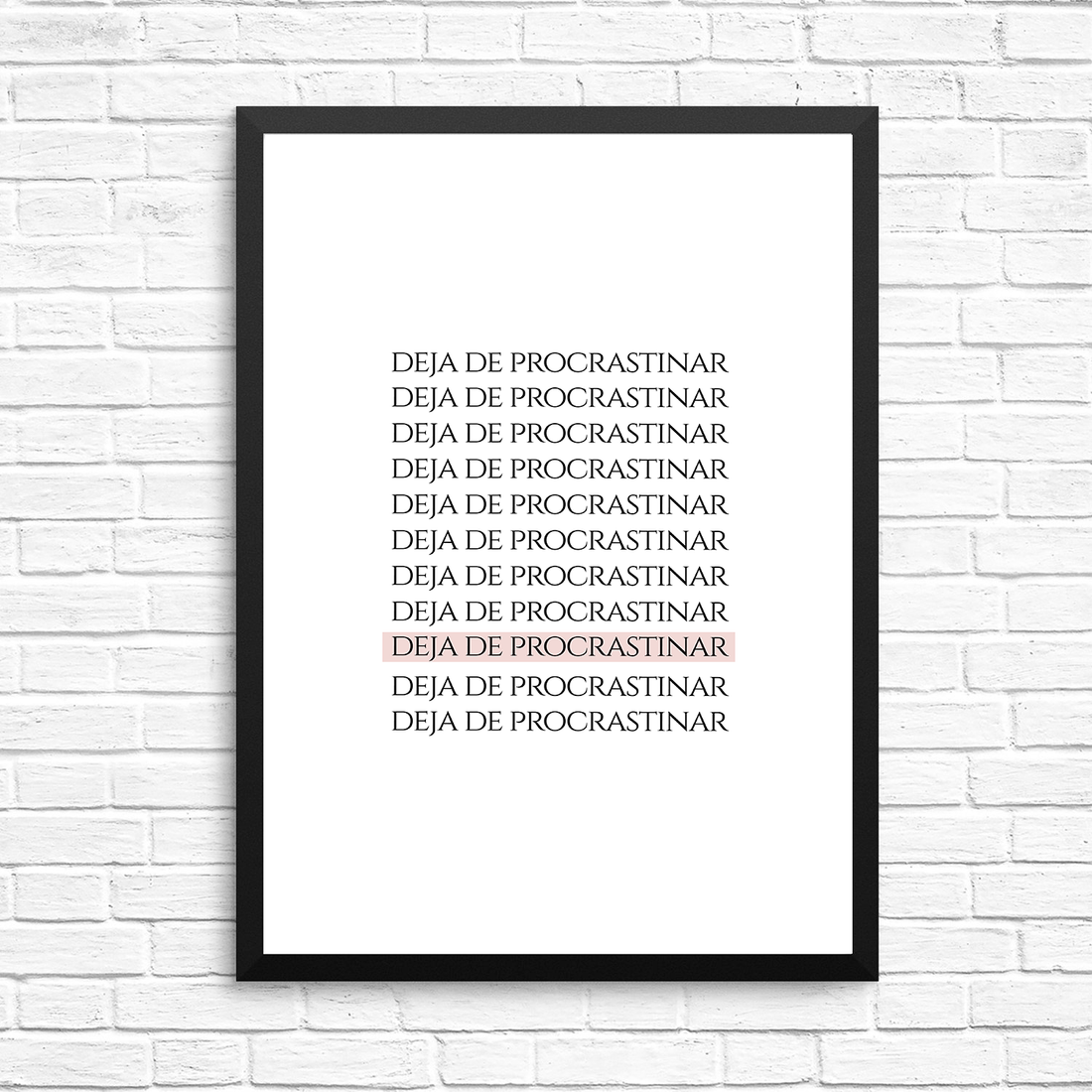 Cuadro Deja de Procrastinar