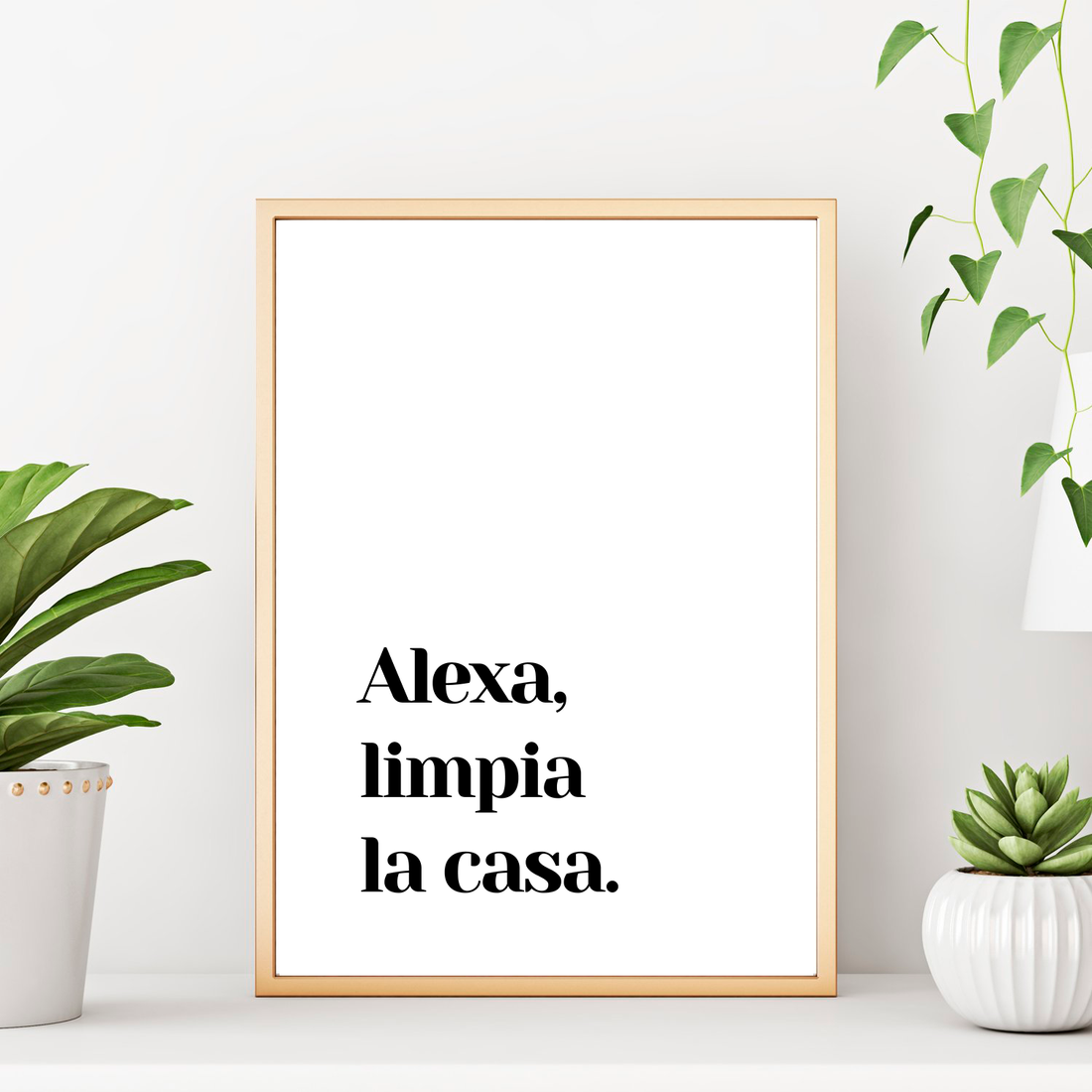 Cuadro Alexa, limpia la casa