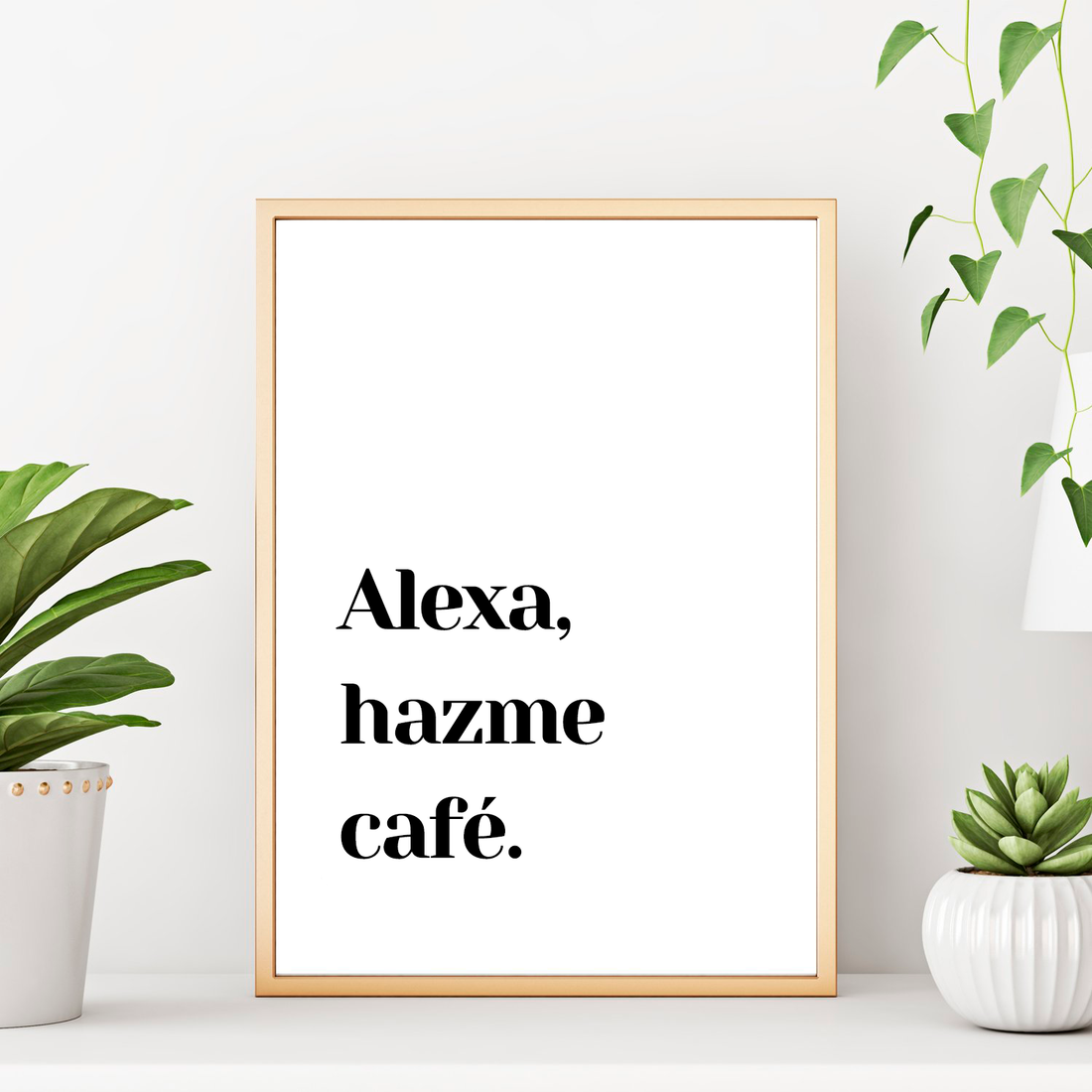 Cuadro Alexa, hazme café