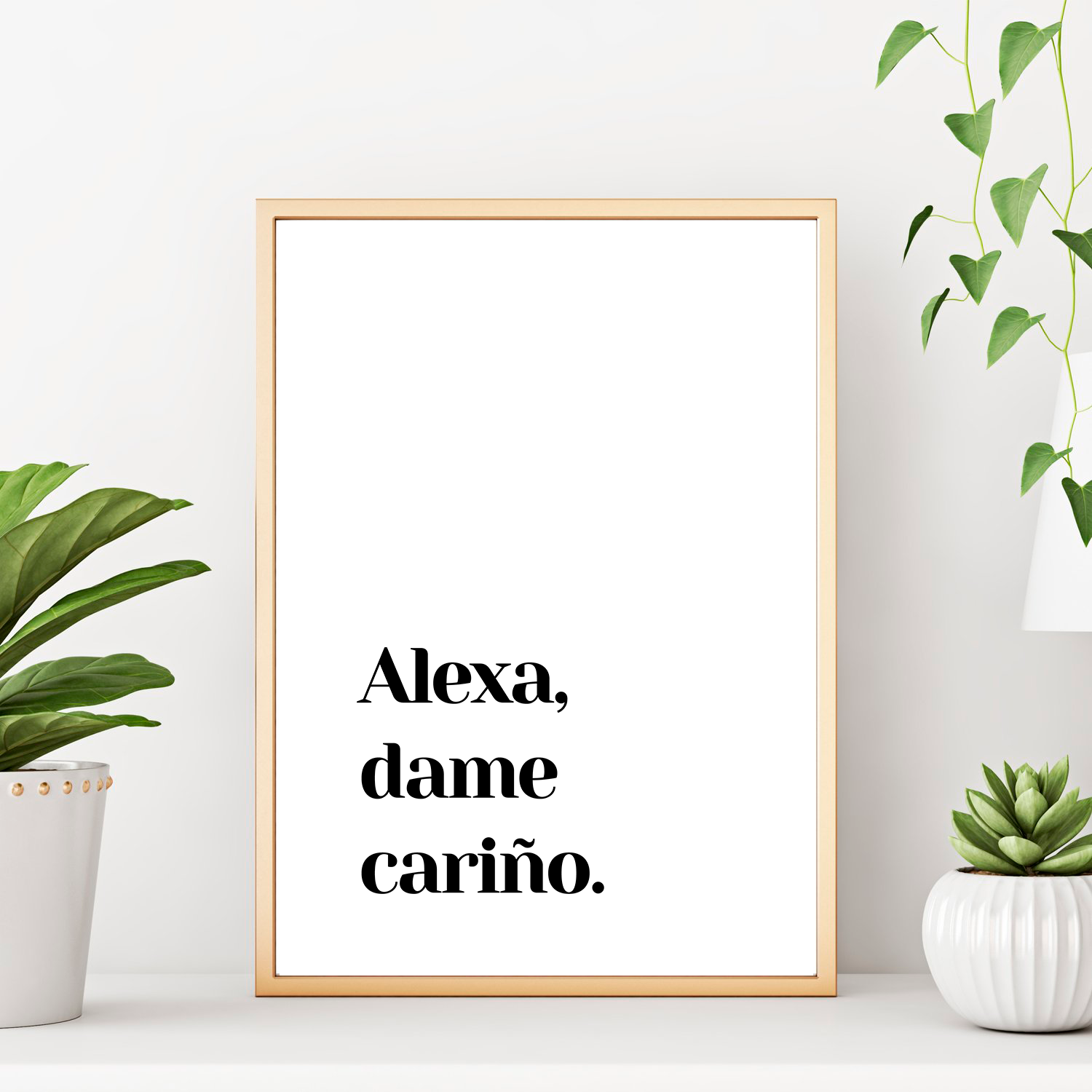 Cuadro Alexa, dame cariño