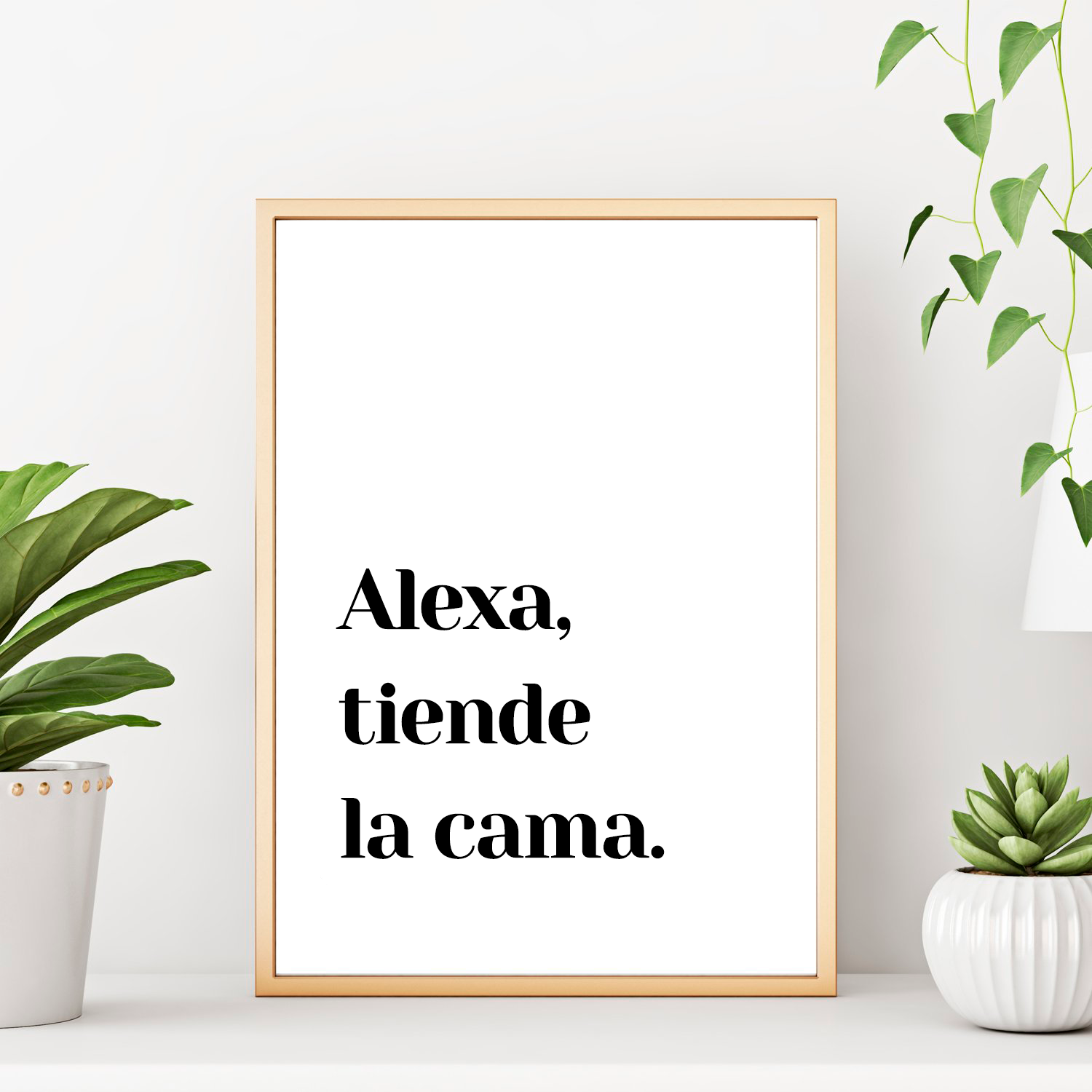 Cuadro Alexa, tiende la cama