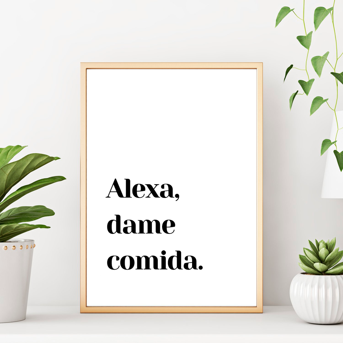 Cuadro Alexa, dame comida